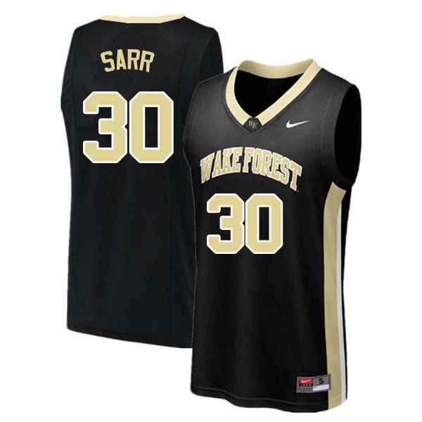 Men #30 Olivier Sarr Wake Forest Demon Deacons College Basketball Jerseys Sale-Black